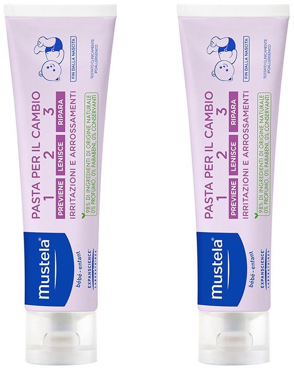 Набір - Mustela Bebe 1 2 3 Vitamin Barrier Cream (b/cr/2x150) — фото N1