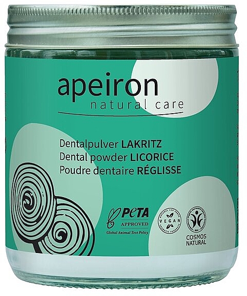 Зубна паста у порошку "Лакриця" - Apeiron Dental Powder Licorice — фото N1