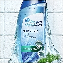 Шампунь проти лупи - Head & Shoulders Sub Zero Feel Deep Clean Ice Menthol Dandruff Shampoo — фото N3