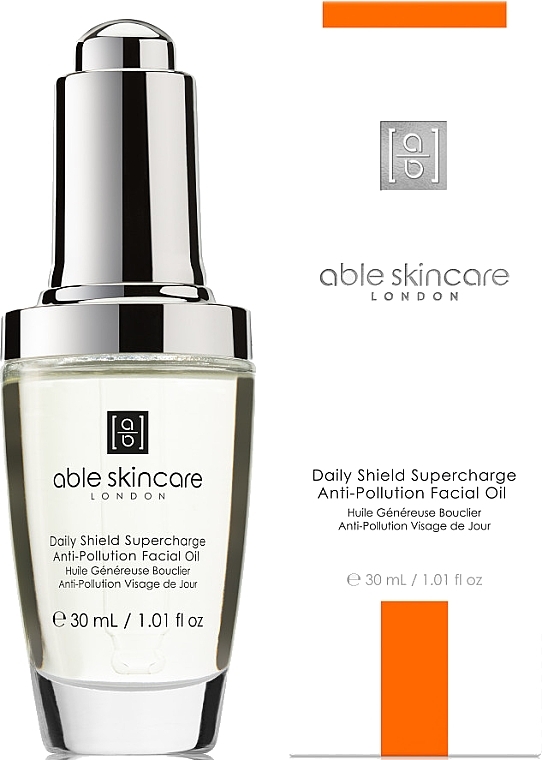 Увлажняющее масло для лица - Able Skincare Daily Shield Supercharge Anti-Pollution Facial Oil — фото N2