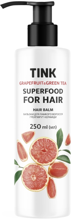 Бальзам для ломких волос "Грейпфрут и зеленый чай" - Tink SuperFood For Hair Grapefruit & Green Tea Balm — фото N1