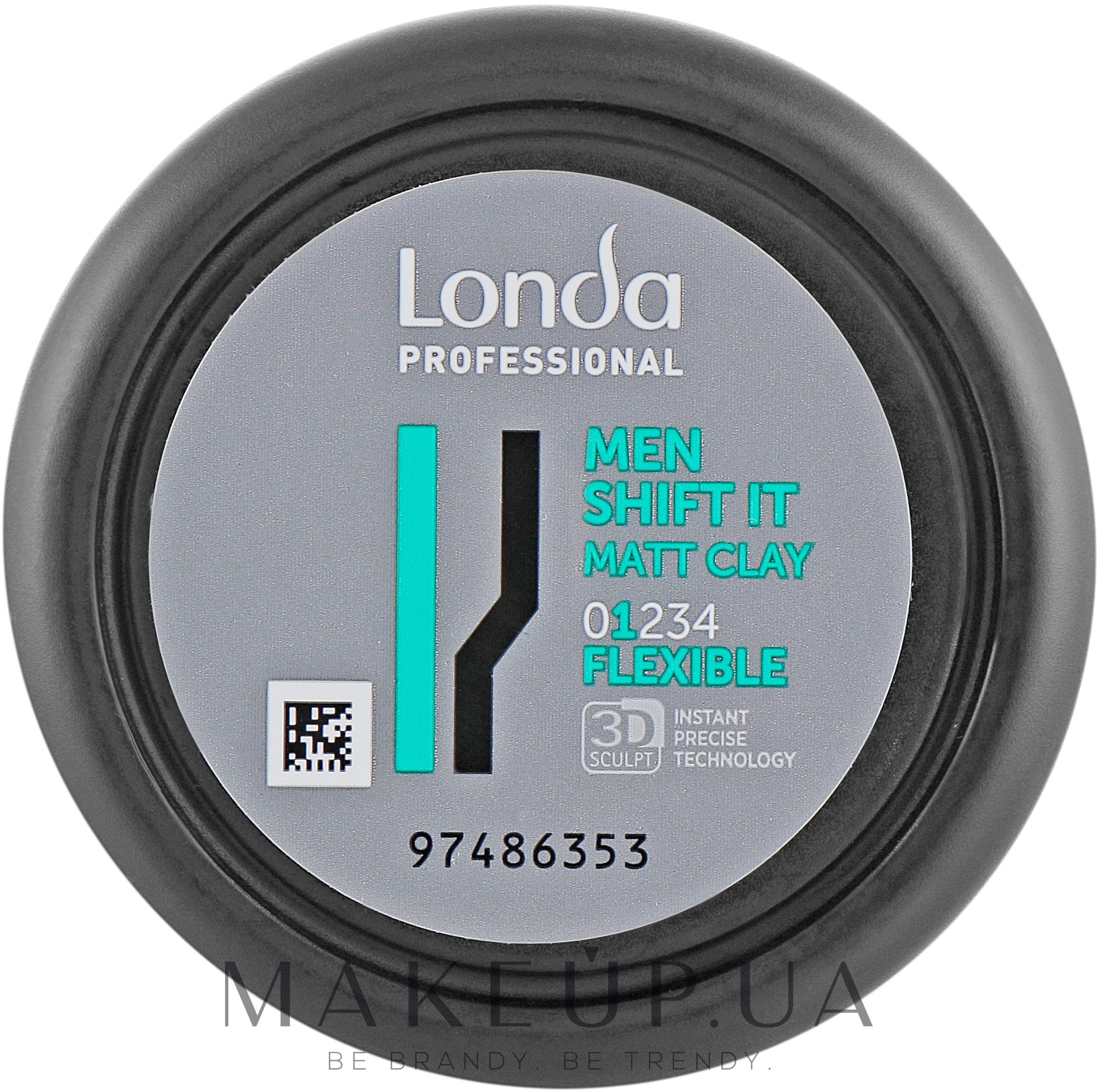 Матова глина нормальної фіксації для волосся  - Londa Professional Men Shift It Matt Clay — фото 75ml