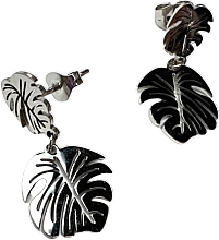 Серьги женские, пальмовые листья, серебряные - Lolita Accessories — фото N1