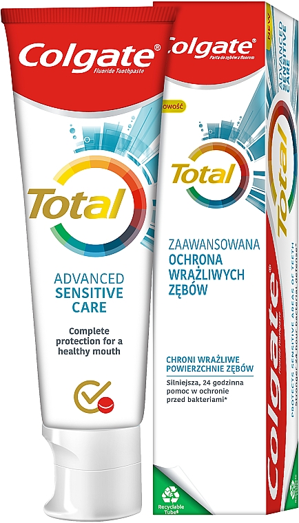 Зубна паста антибактеріальна для чутливих зубів - Colgate Total Sensitive — фото N1