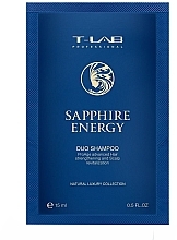 Шампунь для укрепления волос - T-LAB Professional Sapphire Energy Duo Shampoo (пробник) — фото N1