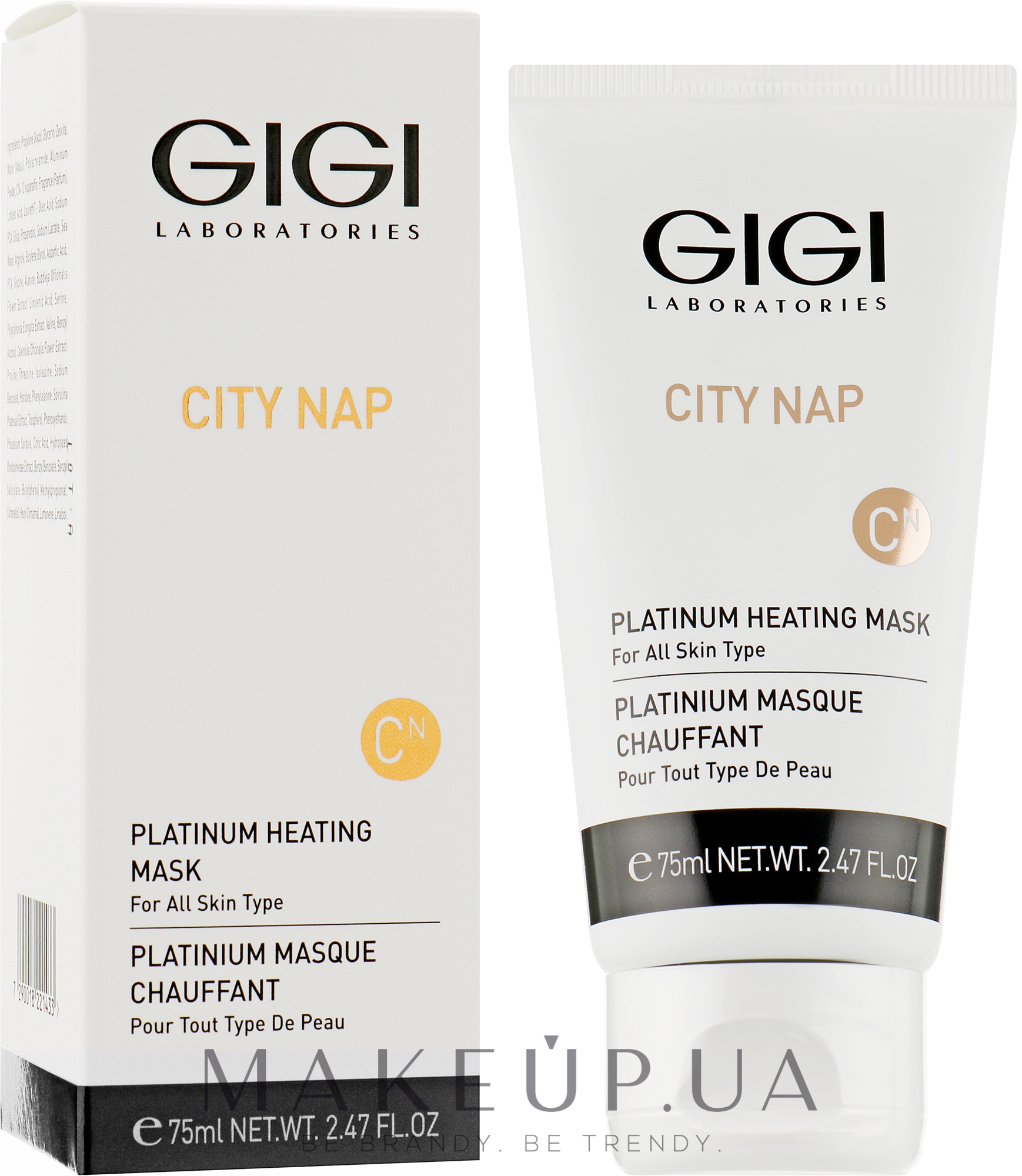 Платиновая маска для лица и зоны декольте - Gigi City NAP Platinum Heating Mask — фото 75ml
