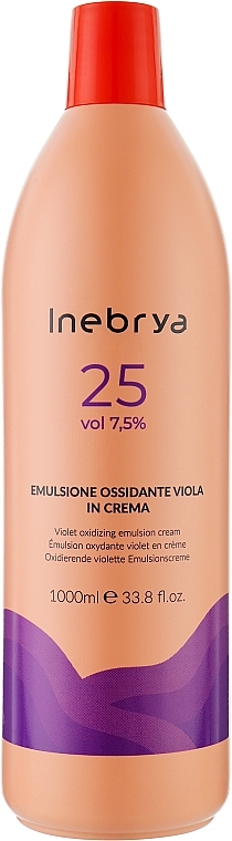 Окислительная эмульсия для волос 7,5% - Inebrya Oxidante Violet 25 Vol Inebrya Violet Oxydizing Emulsion Cream — фото N1