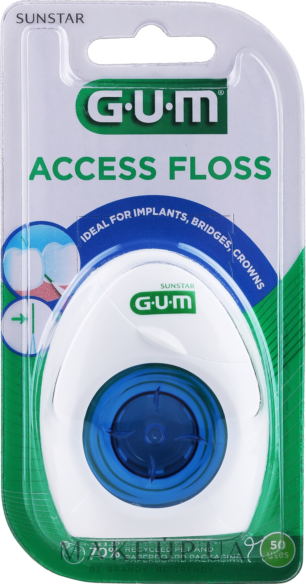 Зубная нить ортодонтическая - G.U.M Access — фото 50м