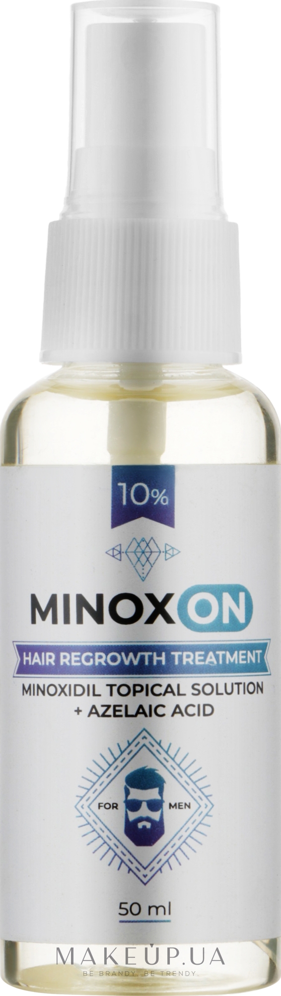 Лосьон для роста волос 10% - Minoxon Hair Regrowth Treatment Minoxidil Topical Solution + Azelaic Acid 10% — фото 50ml
