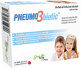Биологически активная добавка со вкусом малины - Pneumo3Biotic — фото N1