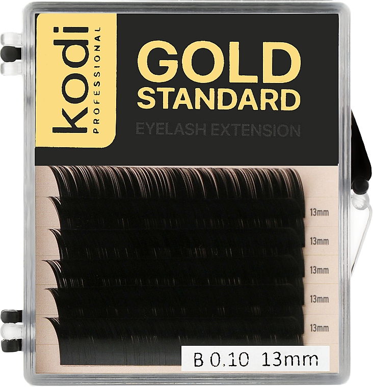 Накладные ресницы Gold Standart B 0.10 (6 рядов: 13 мм) - Kodi Professional — фото N1