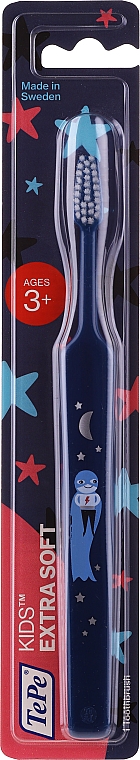 Дитяча зубна щітка від 3-х років, синя - TePe Kids Extra Soft — фото N1