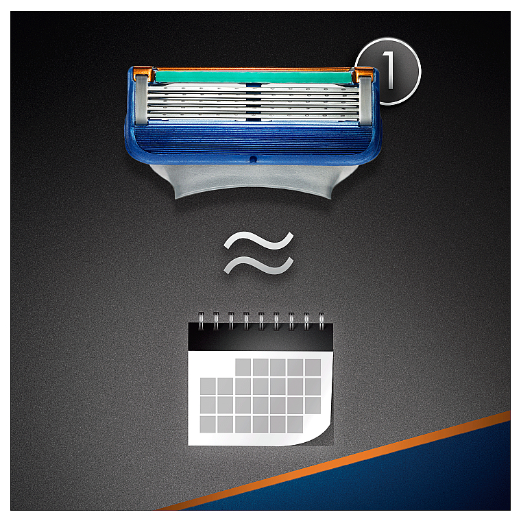 Сменные кассеты для бритья, 6 шт. - Gillette Fusion — фото N7