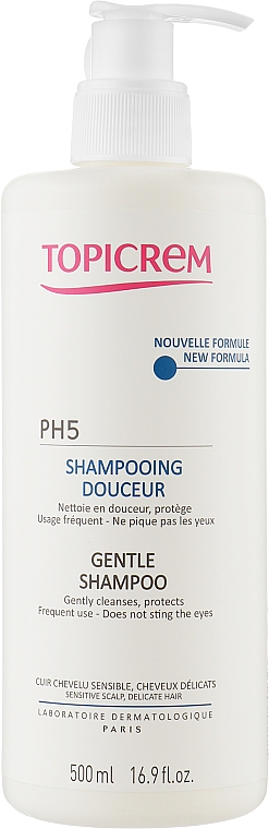 Шампунь рН5 з екстрактом бавовни для всіх типів волосся - Topicrem Essentials PH5 Gentle Milk Shampoo — фото N2
