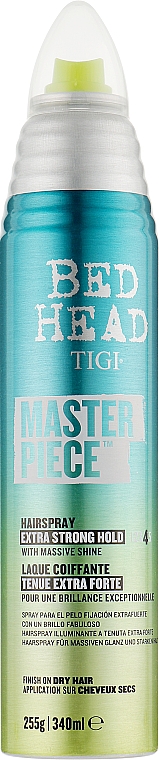 Лак для волос с блеском - Tigi Bed Head Masterpiece Hairspray Extra Strong Hold Level 4 — фото N5