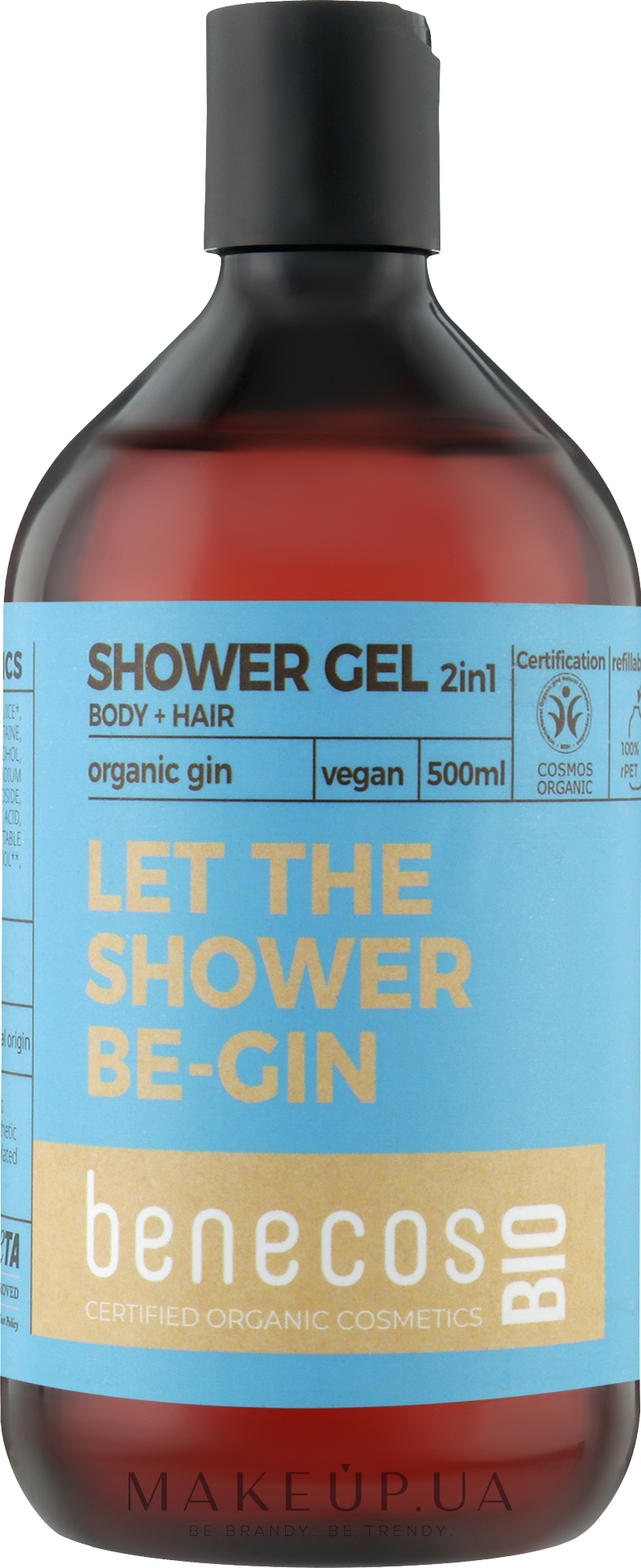 Гель для душа 2в1 - Benecos Shower Gel and Shampoo Organic Olive Gin — фото 500ml