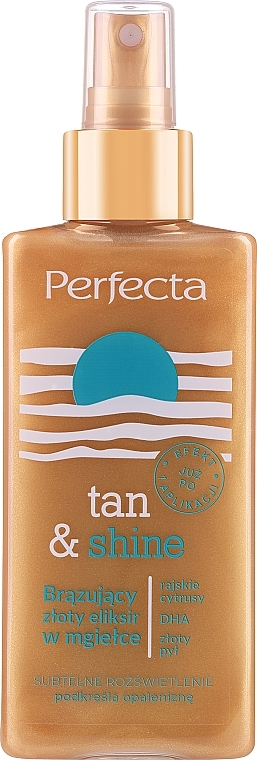 Бронзирующий и осветляющий спрей для тела - Perfecta Tan & Shine — фото N1