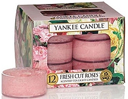 Парфумерія, косметика Чайні свічки - Yankee Candle Scented Tea Light Candles Fresh Cut Roses