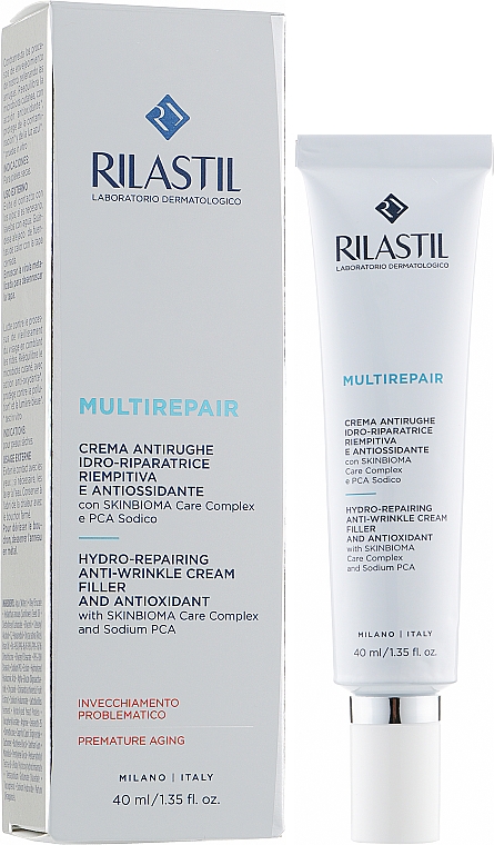 Антиоксидантний зволожувальний крем-філер проти зморщок - Rilastil Multirepair Hydro-Repairing Anti-Wrinkle Cream — фото N2