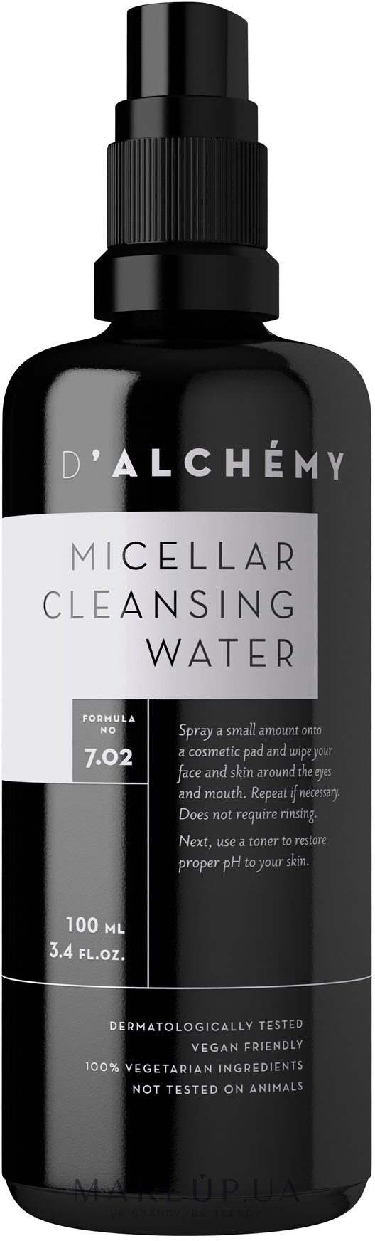 Мицеллярная жидкость в геле для снятия макияжа - D'Alchemy Micellar Cleansing Water — фото 100ml