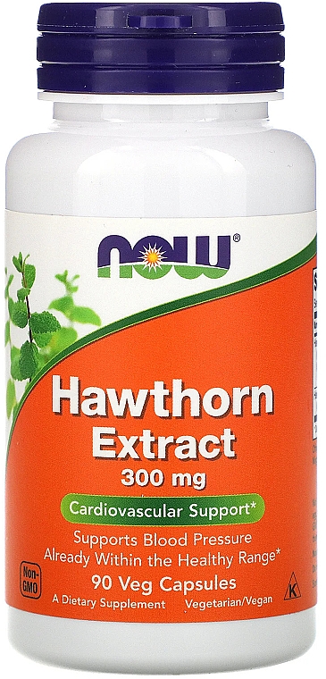 Пищевая добавка "Экстракт боярышника", 300 мг - Now Foods Hawthorn Extract Veg Capsules — фото N1