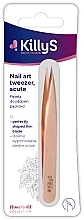 Пинцет для дизайна ногтей, розовое золото - KillyS Nail Art Tweezer Rose Gold — фото N1