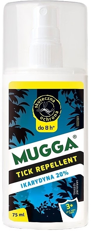 Репеллент от комаров и клещей для детей от 3 лет и взрослых - Mugga Tick Repellent Icaridin 20% — фото N1