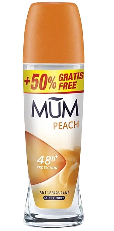 Антиперспирант шариковый "Персик" - Mum Peach 48H+ Protection Anti-Perspirant  — фото N1