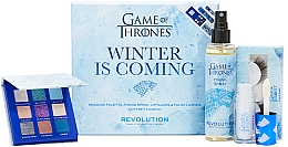 Парфумерія, косметика Набір - Makeup Revolution X Game Of Thrones Winter Is Coming Set (palette/7,2g + spray/100ml + lip/gloss/5ml + lashes/2pcs)