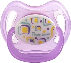 Пустушка латексна класична 6+, фіолетова - Baby Team — фото N2