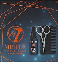 Парфумерія, косметика Набір - W7 This Beard is Taken Gift Set (bread/oil/30ml + scissors/1pcs + beard/comb/1pcs)