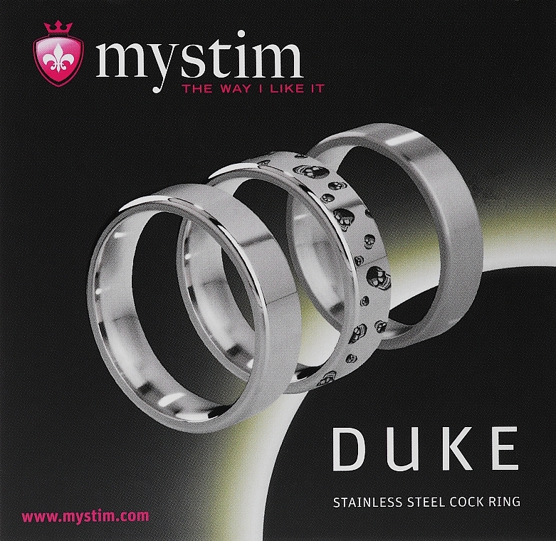 Эрекционное кольцо, 48 мм, матовое - Mystim Duke Stainless Steel Cock Ring  — фото N1