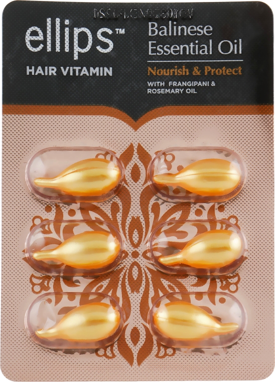Витамины для волос "Питание и защита Бали" - Ellips Hair Vitamin Balinese Essential Oil Nourish & Protect — фото N1