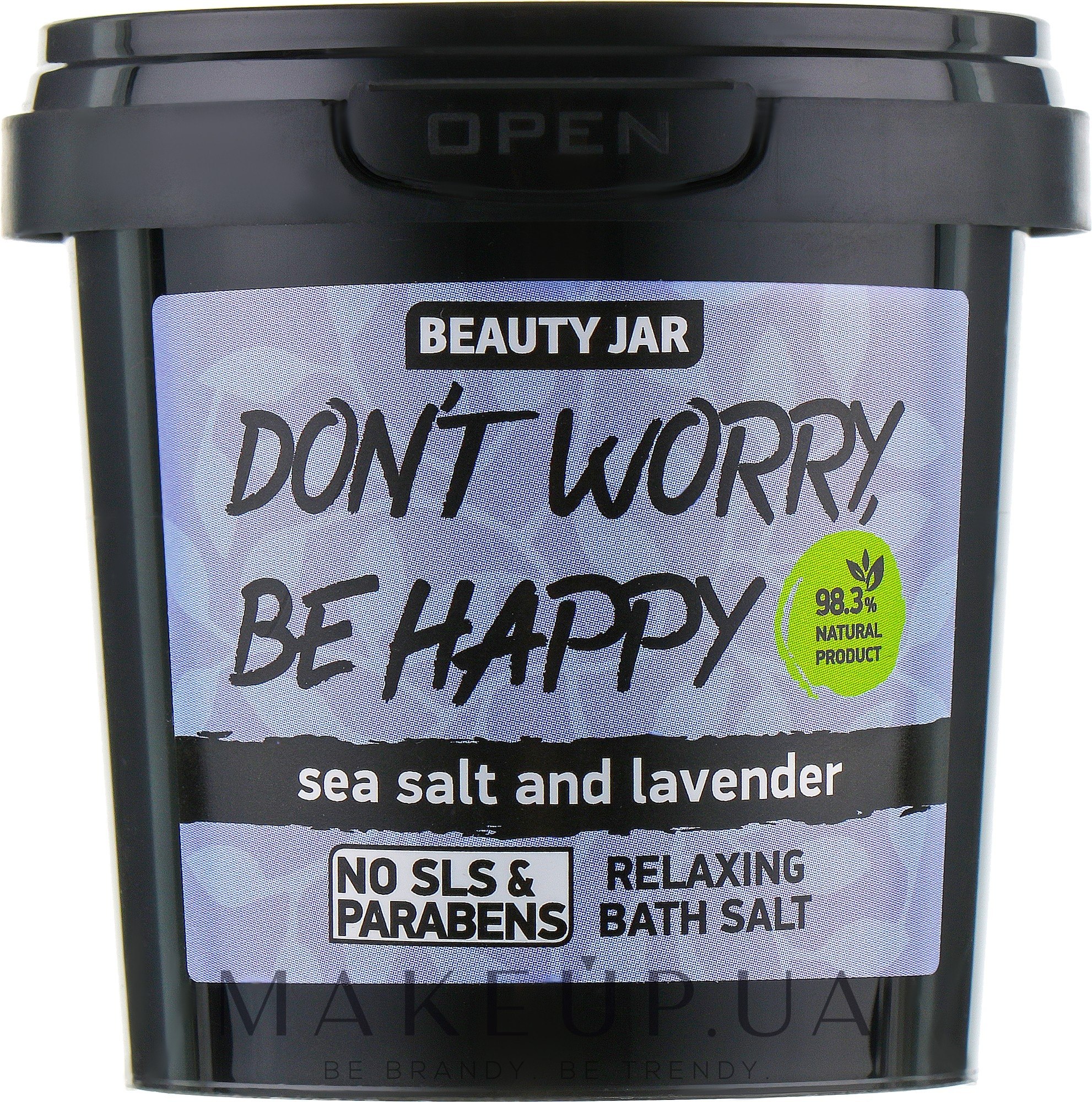 Сіль для ванн "Don't Worry, Be Happy" - Beauty Jar Relaxing Bath Salt — фото 200g
