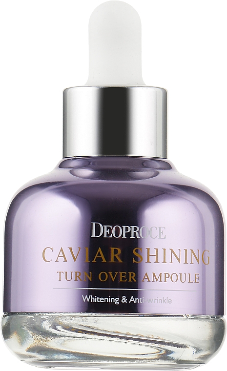 Сироватка з екстрактом ікри для сяйва шкіри - Deoproce Caviar Shining Turn Over Ampoule — фото N2
