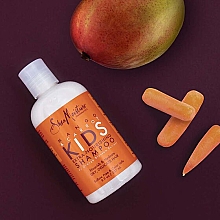 Детский экстрапитательный шампунь для волос "Манго и морковь" - Shea Moisture Mango & Carrot Kids Extra-Nourishing Shampoo — фото N5