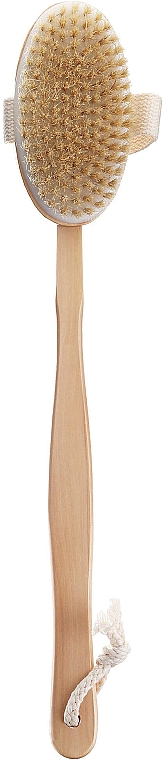 Щітка-масажер з дерев'яною ручкою, овальна - SPL — фото N1