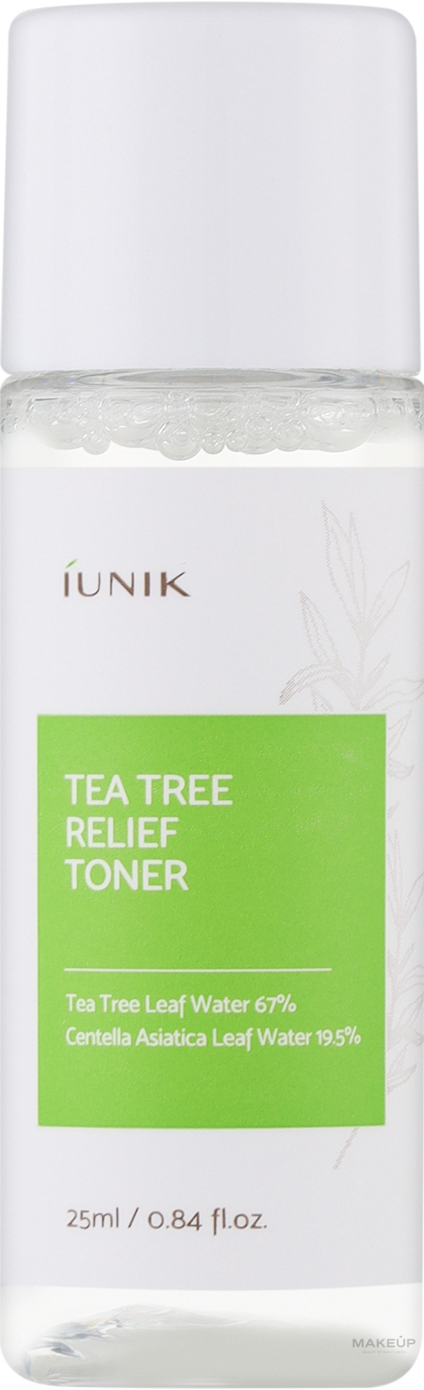 Заспокійливий тонер із чайним деревом - iUNIK Tea Tree Relief Toner (міні) — фото 25ml