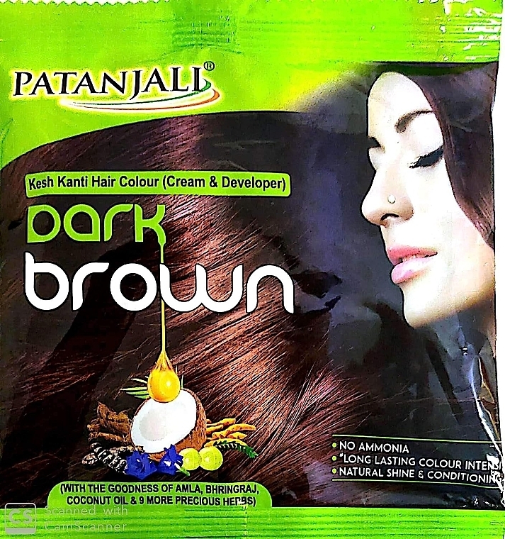 УЦЕНКА Крем-краска для волос и проявитель - Patanjali Kesh Kanti Hair Colour Cream & Developer * — фото N1