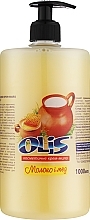 Косметическое жидкое крем-мыло "Молоко и мед" с дозатором - Olis — фото N2