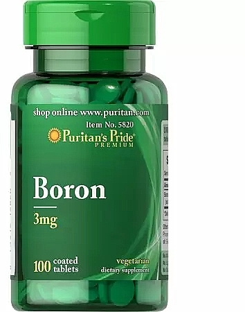 Дієтична добавка "Бор", 3 mg - Puritan's Pride Boron — фото N1