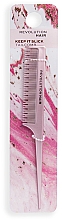 Расческа для распутывания и укладки волос, розовая - Revolution Haircare Keep It Slick Tail Comb — фото N2