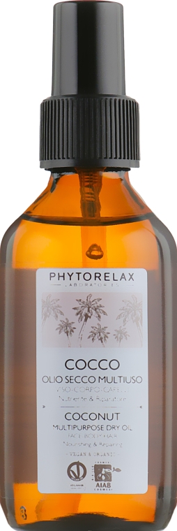 Масло для тіла і волосся - Phytorelax Laboratories Coconut Multipurpose Dry Oil — фото N2