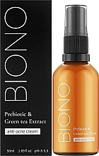 Крем-антиакне для обличчя з пребіотиками та екстрактом зеленого чаю - Biono Prebiotic And Green Tea Extract Anti-Acne Cream — фото N4