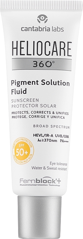 Солнцезащитный флюид для лица против пятен - Cantabria Labs Heliocare 360 Pigment Solution Fluid Spf50+ — фото N1