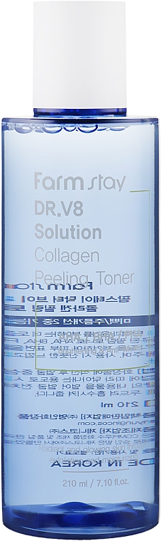 Пилинг-тонер с коллагеном - FarmStay Dr.V8 Solution Collagen Peeling Toner  — фото N2