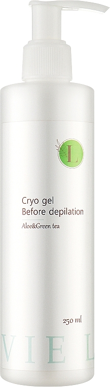 Кріогель до депіляції з екстрактом алое та зеленого чаю - Levie Cryo Gel Before Depilation Aloe & Green Tea — фото N1