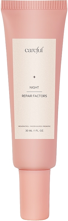 Відновлюючий крем з ресвератролом та пребіотиками - Careful Cosmetic Sleeper Night Repair Factors — фото N1