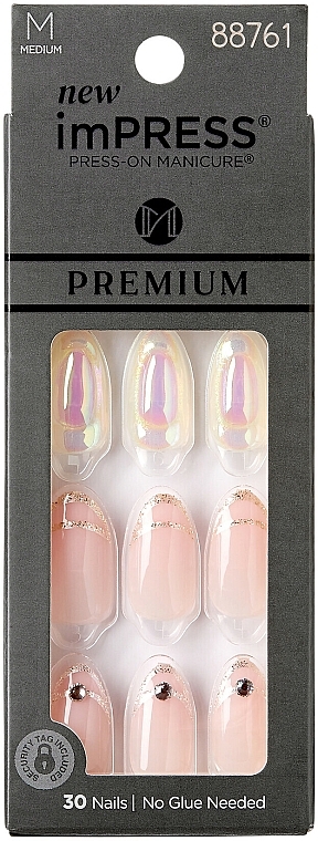 Набір накладних нігтів з клеєм середня довжина - Kiss imPRESS Premium Press-On Manicure — фото N1