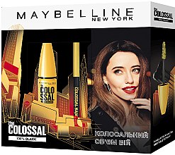 Духи, Парфюмерия, косметика Набор - Maybelline New York The Colossal 100% Black (mascara/10.7ml + eye/pencil/0.25g)